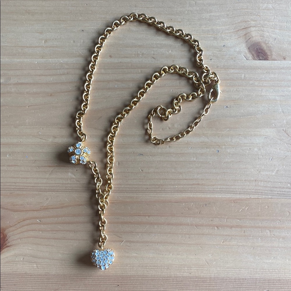 Elegant Gold Necklace with Sparkle Accents